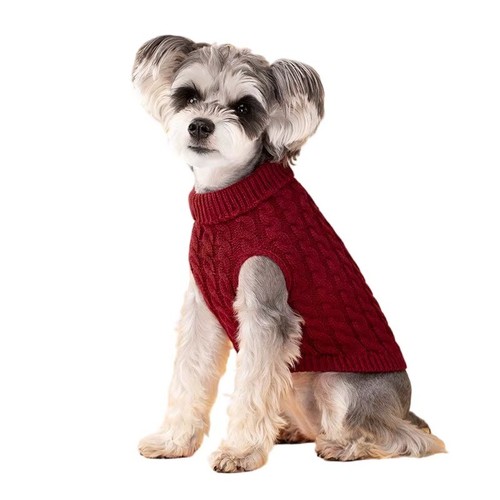 Cozy knit dog sweater - dog,